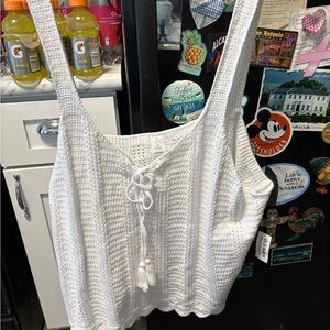 Old Navy White Crochet Camisole